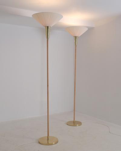 Lisa Johansson Pape Pair of Sizable Lisa Johansson Pap Floor Lamps Model 30 075 Orno 1950s