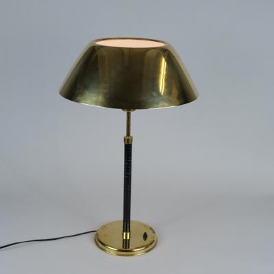 Lisa Johansson Pape Rare Lisa Johansson Pape Black Brass Ihanne Table Lamp Orno 1950s