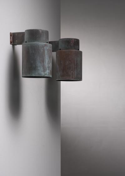 Lisa Johansson Pape Set of 4 Lisa Johansson Pape copper wall lamps for Orno