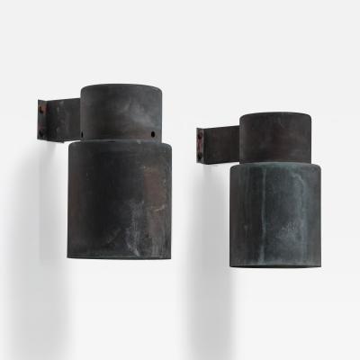Lisa Johansson Pape Set of 4 Lisa Johansson Pape copper wall lamps for Orno