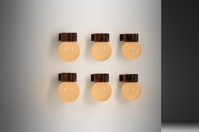 Lisa Johansson Pape Six 17 037 Wall Lamps by Lisa Johansson Pape for Stockmann Orno Finland 1960s