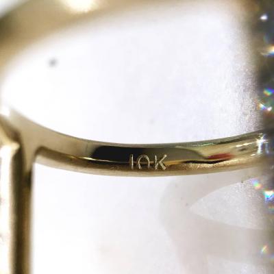 Lisa Ziff White Diamond Textured Gold Handmade Wide Open Tripod Band Ring Lisa Ziff