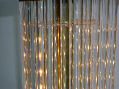 Liteline Glass Cane Table Lamp in the Style Gaetano Scolari circa 1970