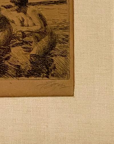 Lithograph of Bathing Beauties Anders Zorn Sweden circa 1900