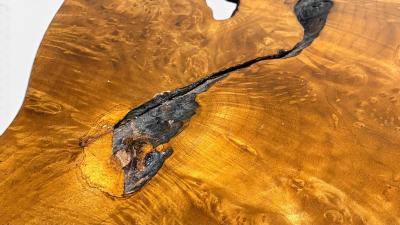 Live Edge Burlwood Coffee Table in the Manner of George Nakashima C 1980