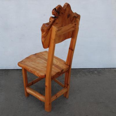 Live Edge Organic Redwood Freeform Wood Side Chair