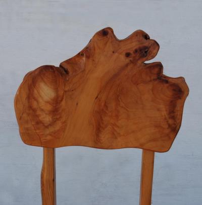 Live Edge Organic Redwood Freeform Wood Side Chair