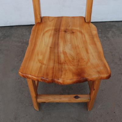 Live Edge Organic Redwood Freeform Wood Side Chair