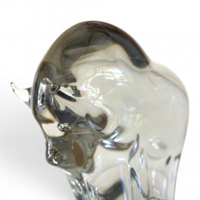 Livio Seguso Livio Seguso Murano Bull Glass Sculpture 1970