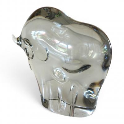 Livio Seguso Livio Seguso Murano Bull Glass Sculpture 1970