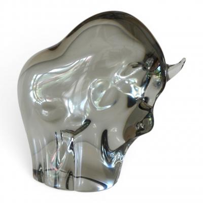 Livio Seguso Livio Seguso Murano Bull Glass Sculpture 1970