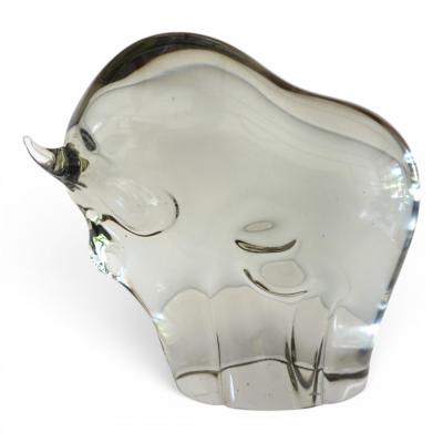 Livio Seguso Livio Seguso Murano Bull Glass Sculpture 1970