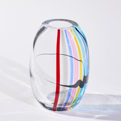 Livio Seguso Livio Seguso for Seguso AV Oggetti Italian Murano Glass Rainbow Vase