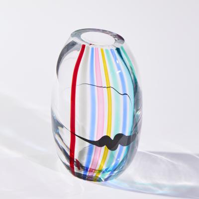 Livio Seguso Livio Seguso for Seguso AV Oggetti Italian Murano Glass Rainbow Vase