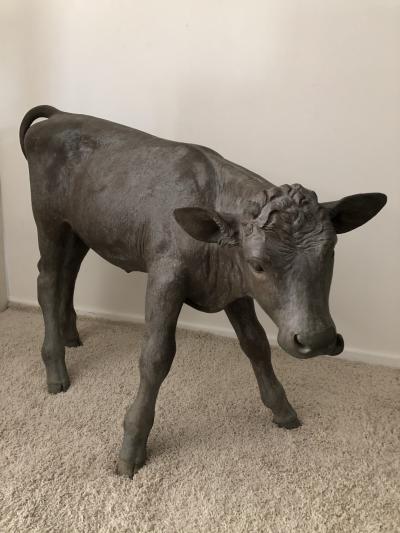 Liza Todd Tivey Elizabeth Taylor owned Monumental bronze Calf by Liza Todd Tivey