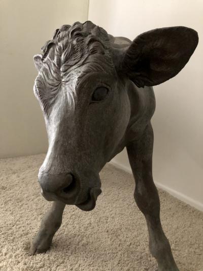 Liza Todd Tivey Elizabeth Taylor owned Monumental bronze Calf by Liza Todd Tivey