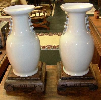 Lladro Rare Pair of Lladro Porcelain Mandarin Vases