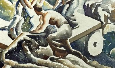 Loading the Wagon by William J Scott American 1870 1940