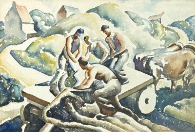 Loading the Wagon by William J Scott American 1870 1940 