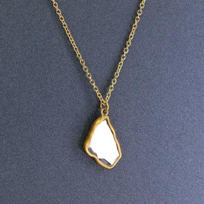 Lola Brooks Lola Brooks 0 97 carat Faceted Diamond Shard Yellow Gold Drop Necklace