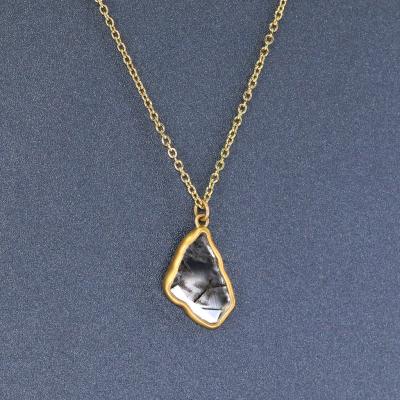 Lola Brooks Lola Brooks 0 97 carat Faceted Diamond Shard Yellow Gold Drop Necklace