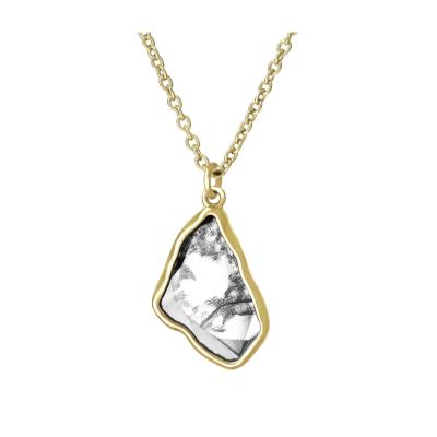 Lola Brooks Lola Brooks 0 97 carat Faceted Diamond Shard Yellow Gold Drop Necklace
