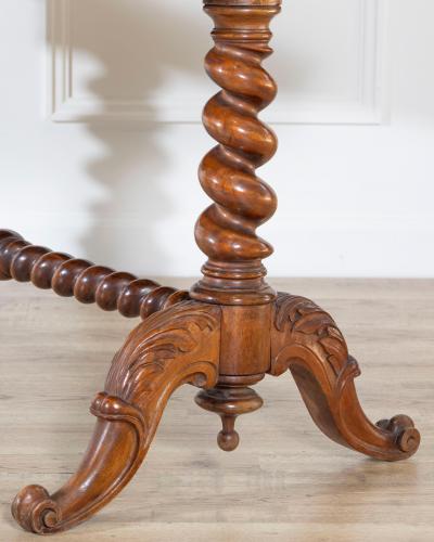 Lombardy Rectangular Table in Walnut and Precious Wood Marquetry Italy 19th Ce