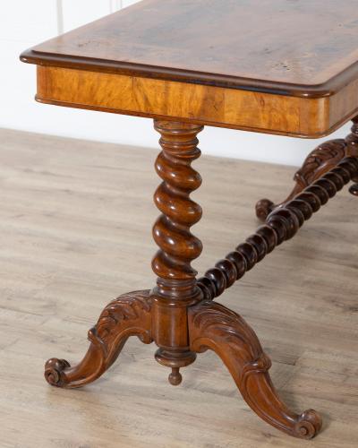 Lombardy Rectangular Table in Walnut and Precious Wood Marquetry Italy 19th Ce