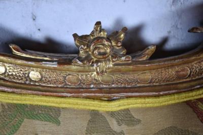 Long 18th Century Carved and Parcel Gilt Spanish Portuguese Settee