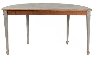 Long 19th Century Neoclassical Baltic Painted Demilune Console