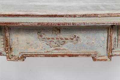 Long 19th Century Neoclassical Baltic Painted Demilune Console