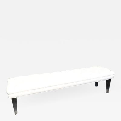 Long Custom Lucite Tufted King Size Bench