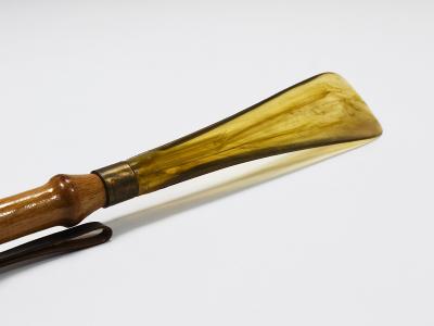 Long Faux Bamboo Shoehorn Backscratcher Resin Mid Century Italy 1960s