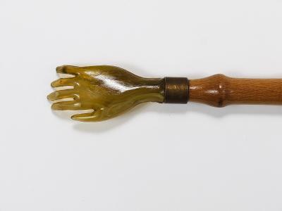 Long Faux Bamboo Shoehorn Backscratcher Resin Mid Century Italy 1960s