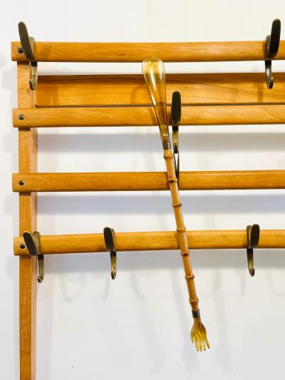 Long Faux Bamboo Shoehorn Backscratcher Resin Mid Century Italy 1960s