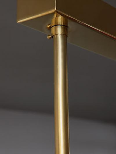 Long Silver and Champagne Murano Glass Chandelier