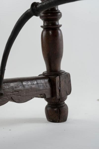 Long Single Board Top Walnut Italian Console Table