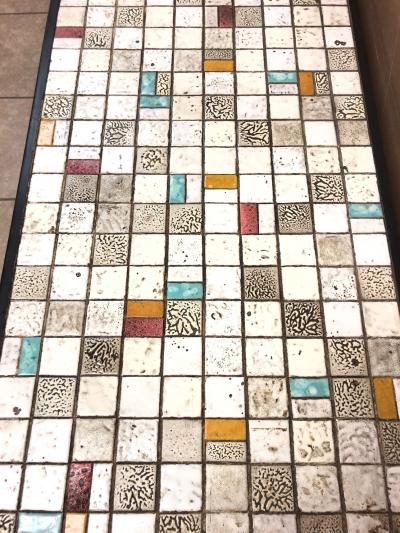 Long Tile Top Asian Style Coffee Table