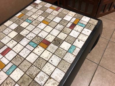 Long Tile Top Asian Style Coffee Table