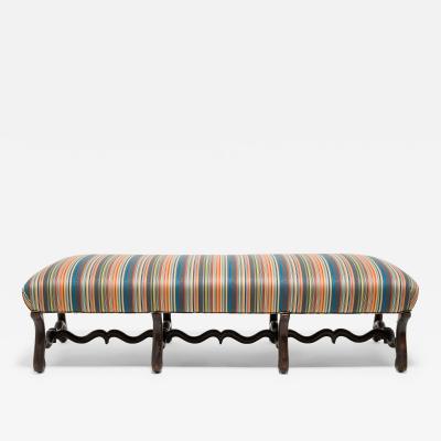 Long Upholstered Os de Mouton Bench
