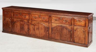 Long Welsh Oak Cabinet Dresser