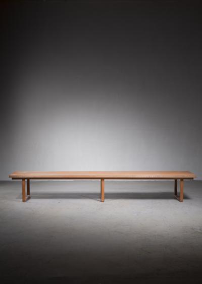 Long oak bench or side table