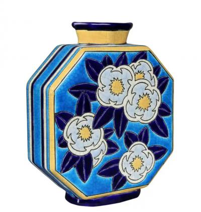 Longwy Art Deco Pottery Vase