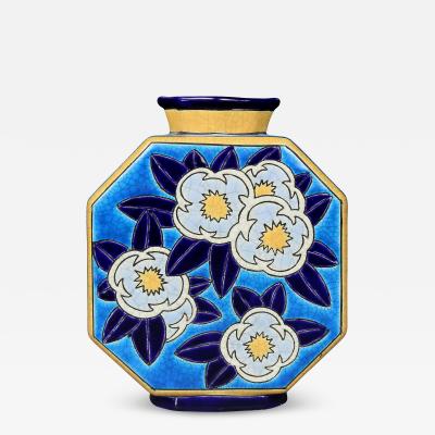 Longwy Art Deco Pottery Vase