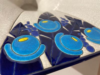 Longwy Longwy Art Deco French Cloisonn Ceramic Large Display Dish