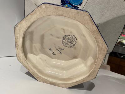 Longwy Longwy Art Deco French Cloisonn Ceramic Large Display Dish