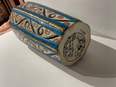 Longwy Longwy Art Deco French Cloisonn Ceramic Vase
