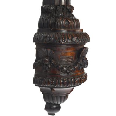 Lord Vernon s Sudbury Hall lime wood barometer by J Braund after Grinling