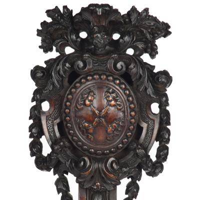 Lord Vernon s Sudbury Hall lime wood barometer by J Braund after Grinling