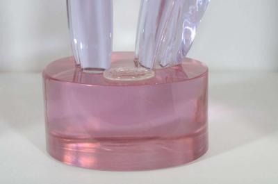 Loredano Rosin Loredano Rosin Bending Female Nude in Lavender Glass Signed